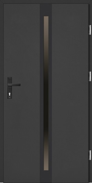 Drzwi zewnętrzne wejściowe antracyt NERO Marcello Plus 68 mm