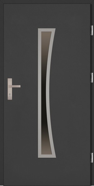 Drzwi zewnętrzne wejściowe antracyt Raffaello Plus 68 mm