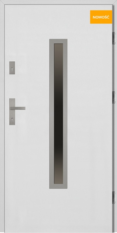 Drzwi wejściowe 90 cm białe Dario Płaskie SETTO