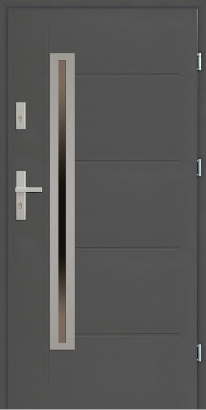 Drzwi zewnętrzne SETTO antracyt 90 cm model Paolo Uno Modern