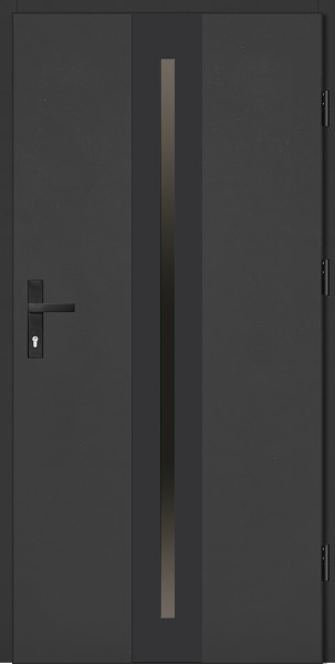 Drzwi zewnętrzne antracyt ramka czarna Matteo 92 SETTO