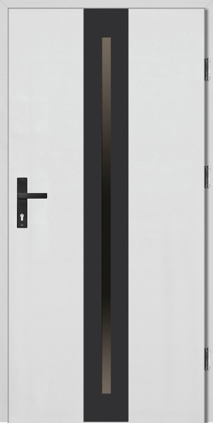 Drzwi wejściowe białe ramka NERO Matteo Plus