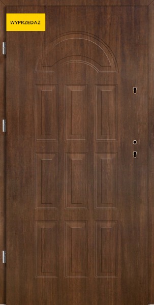 Drzwi wejściowe Eco Venus W12 Pełne orzech mahoń 80 cm lewe