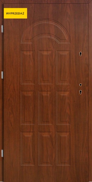 Drzwi wejściowe Eco Venus W12 Pełne mahoń 80 cm lewe