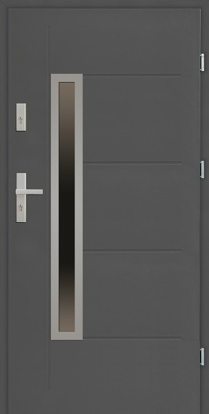 Drzwi zewnętrzne SETTO 90 cm antracyt model Dario Uno Modern