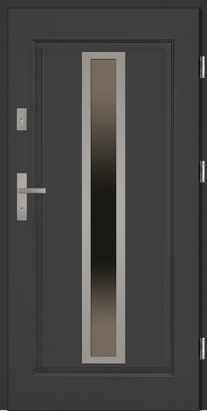 Drzwi stalowe wejściowe antracyt Diego 68 SETTO