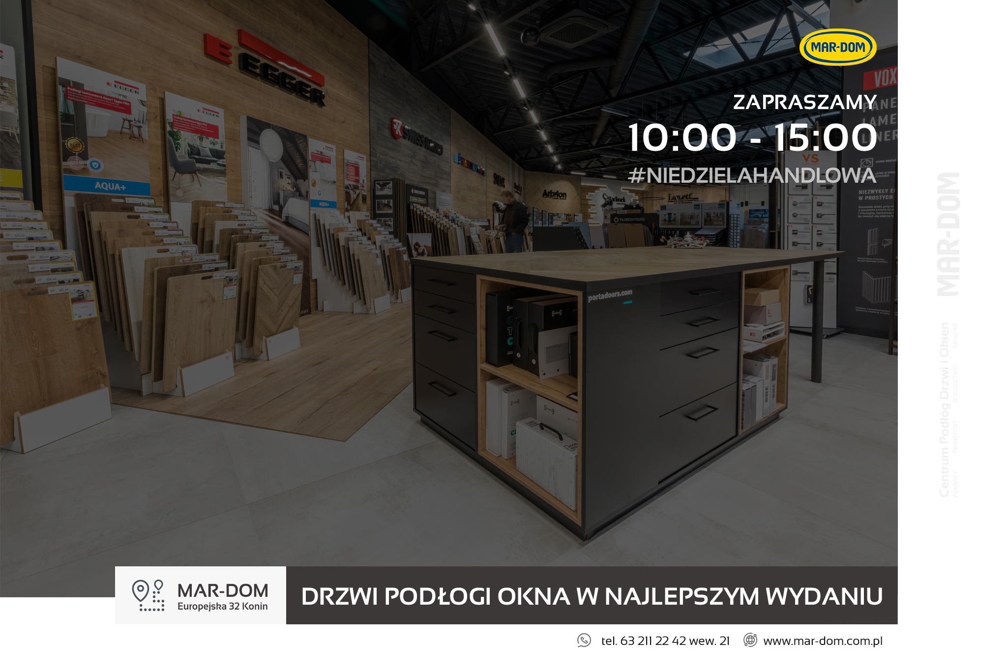 Niedziela handlowa 02.04.2023 - godziny pracy MAR-DOM Konin