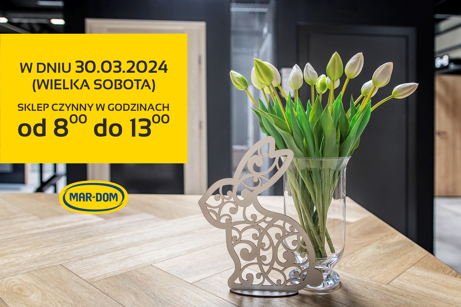 Godziny pracy MAR-DOM Konin - sobota 30 marca 2024