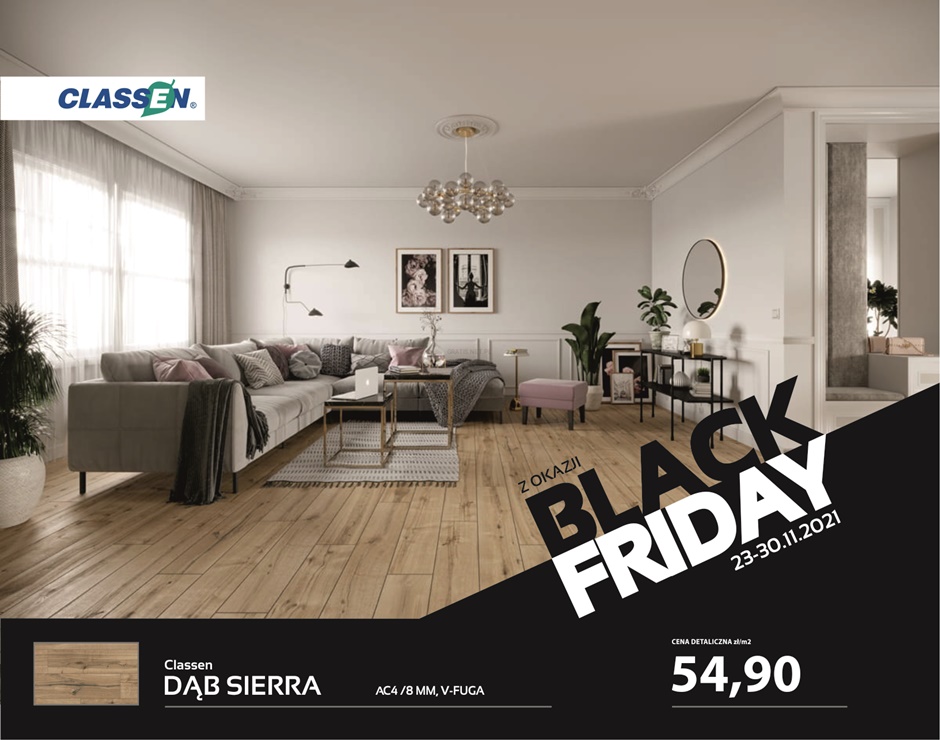 Promocja na panele podłogowe Dąb Sierra w MAR-DOM Konin z okazji Black Friday 2021 Promocja Black Friday na panele Dąb Sierra