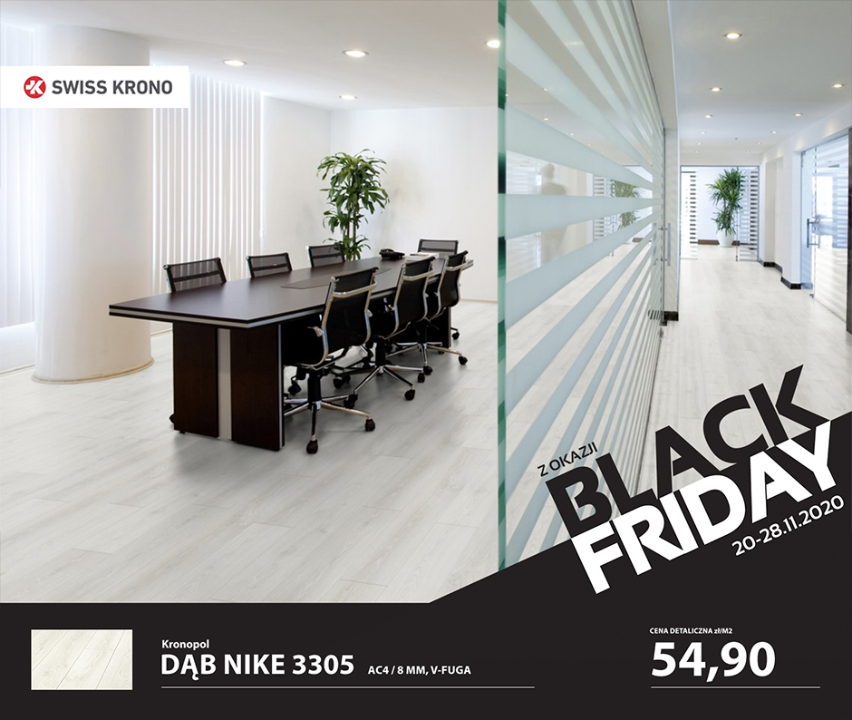 Promocja na panele podłogowe Dąb Nike w MAR-DOM Konin z okazji Black Friday 2020 Promocja Black Friday panele Dąb Nike firmy Kronopol