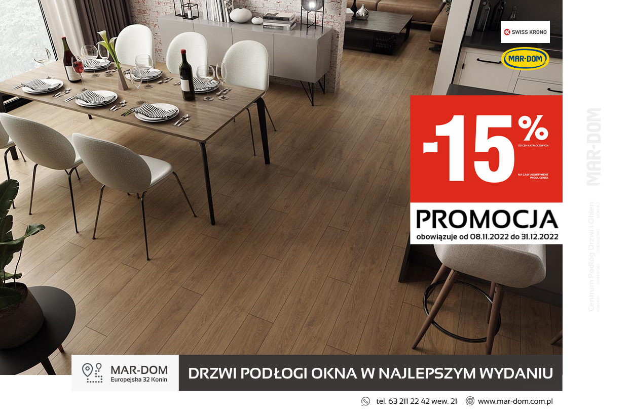 Panele podłogowe PROMOCJA MAR-DOM - Dąb Brownie Swiss Krono