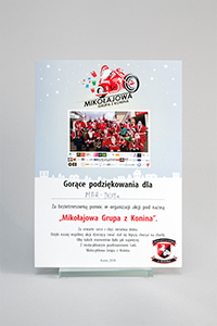 Podziękowanie - Mikołajowa Grupa z Konina