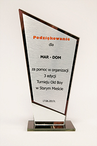 Podziękowanie MAR-DOM Old Boy