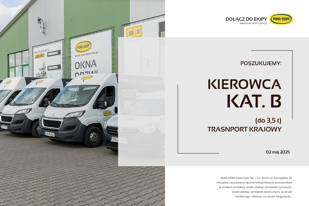 Kierowca kat. B (do 3,5 t) – transport krajowy