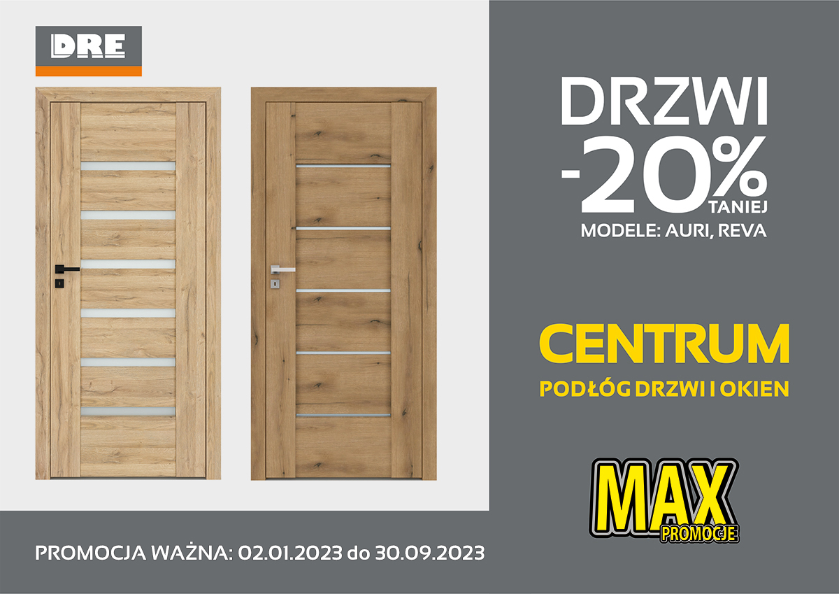 Drzwi wewnętrzne DRE - PROMOCJA -20% w MAR-DOM Konin