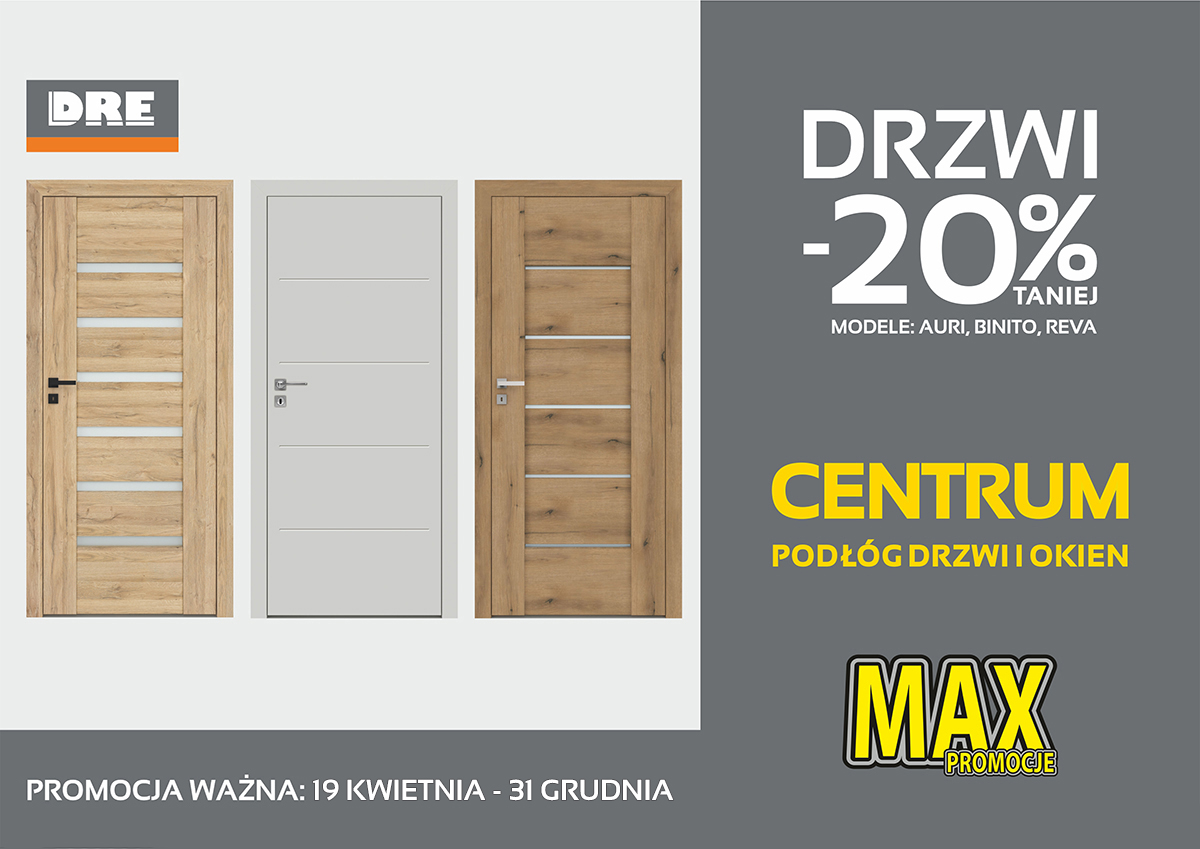 PROMOCJA -20% na drzwi DRE 