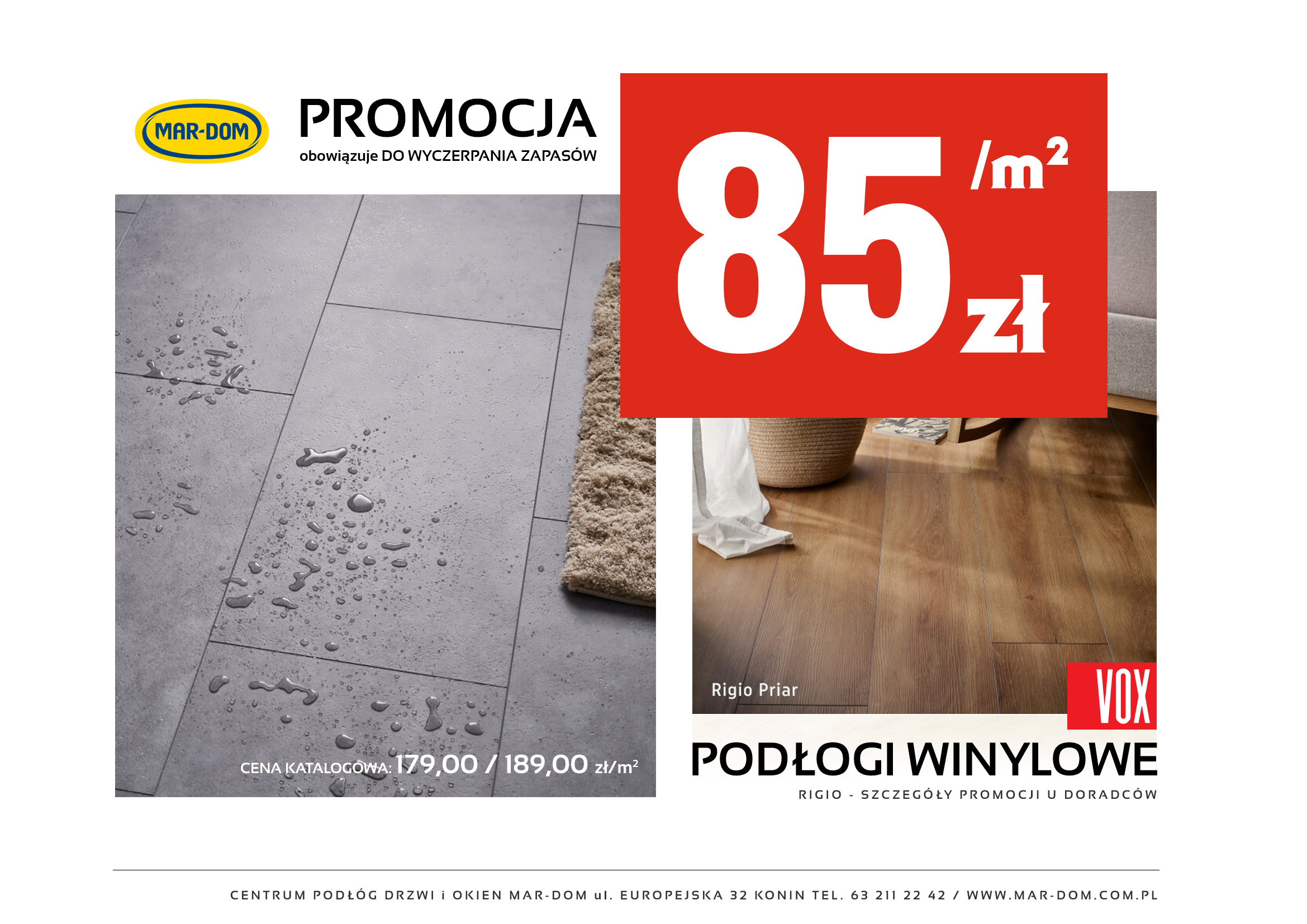 Panele winylowe VOX RIGIO - promocja MAR-DOM Konin