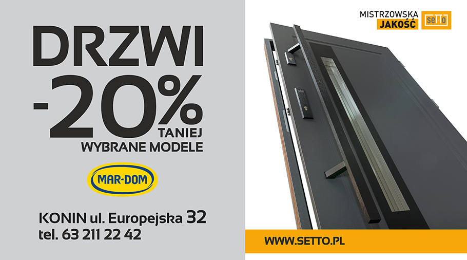 Promocja drzwi wejściowe zewnętrzne MAR-DOM Konin