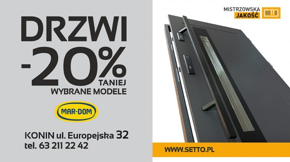 Promocja: DRZWI ZEWNĘTRZNE SETTO -20%