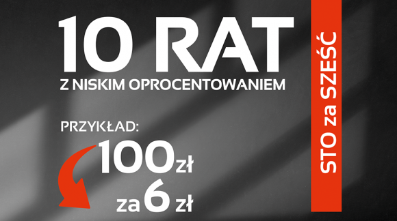 Od 22 lutego do 22 marca 2022 promocja 10 rat z niskim oprocentowaniem  na cały asortyment w MAR-DOM Konin