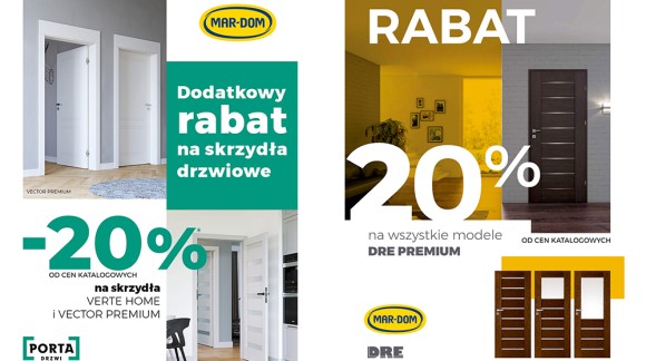 Promocja -20% od cen katalogowych na drzwi PORTA i DRE