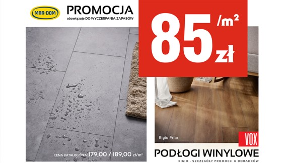 PROMOCJA na podłogi winylowe VOX z kolekcji RIGIO